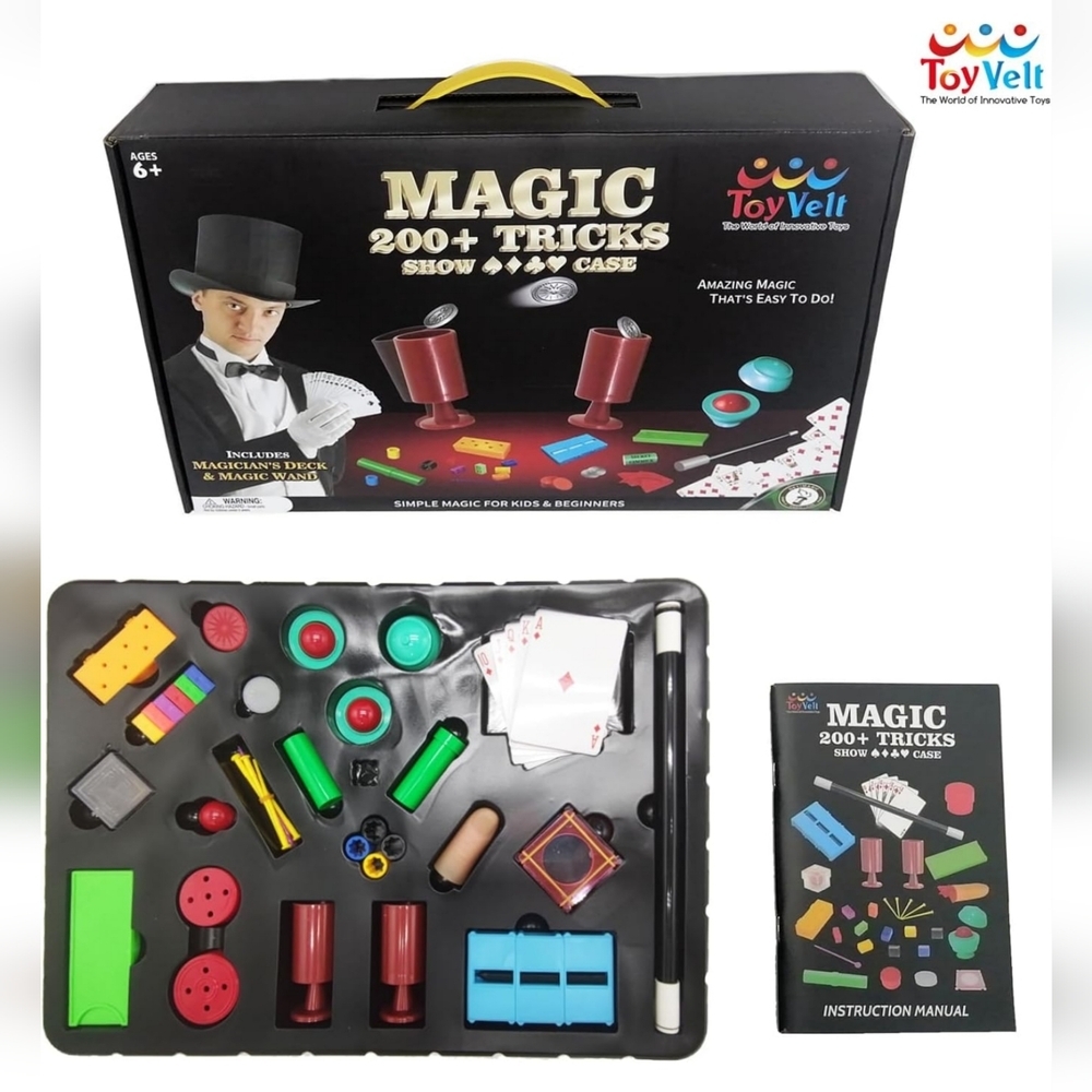 ToyVelt Magic Tricks Magic Set Kids Magic Kit for Beginners with Over 200 Tricks